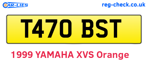 T470BST are the vehicle registration plates.