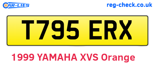 T795ERX are the vehicle registration plates.