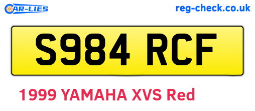 S984RCF are the vehicle registration plates.