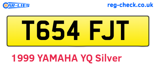 T654FJT are the vehicle registration plates.