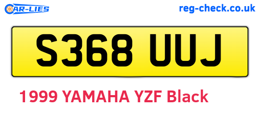 S368UUJ are the vehicle registration plates.