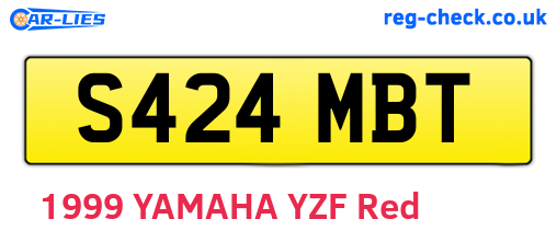 S424MBT are the vehicle registration plates.