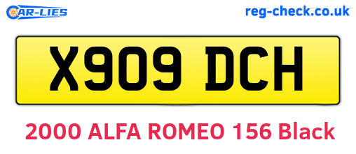 X909DCH are the vehicle registration plates.
