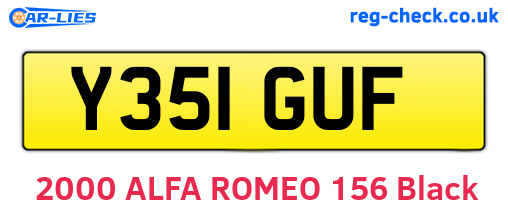 Y351GUF are the vehicle registration plates.