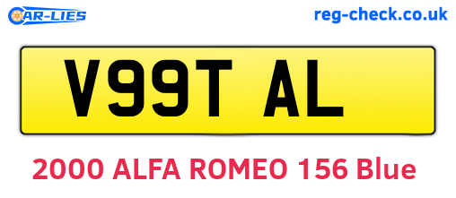 V99TAL are the vehicle registration plates.