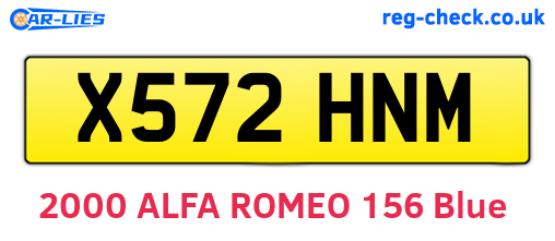 X572HNM are the vehicle registration plates.