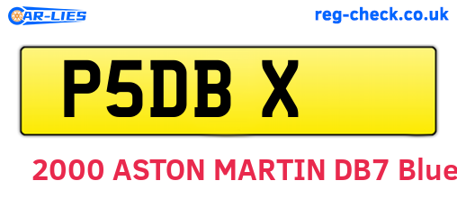 P5DBX are the vehicle registration plates.