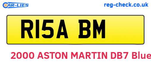 R15ABM are the vehicle registration plates.