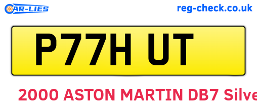 P77HUT are the vehicle registration plates.