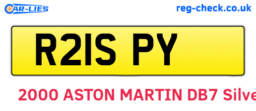 R21SPY are the vehicle registration plates.