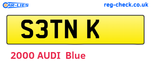 S3TNK are the vehicle registration plates.