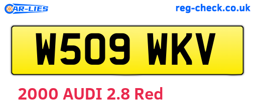 W509WKV are the vehicle registration plates.