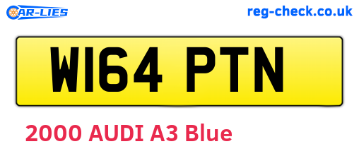 W164PTN are the vehicle registration plates.