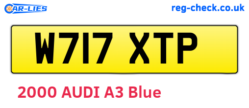 W717XTP are the vehicle registration plates.