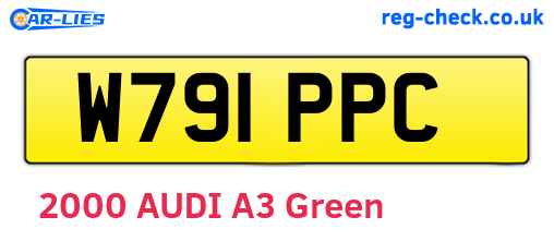 W791PPC are the vehicle registration plates.