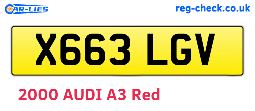 X663LGV are the vehicle registration plates.