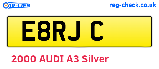 E8RJC are the vehicle registration plates.