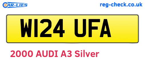 W124UFA are the vehicle registration plates.