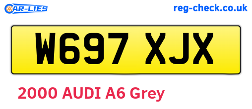 W697XJX are the vehicle registration plates.