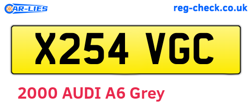 X254VGC are the vehicle registration plates.