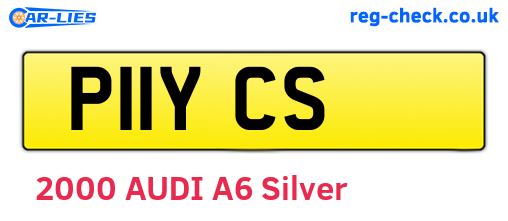 P11YCS are the vehicle registration plates.