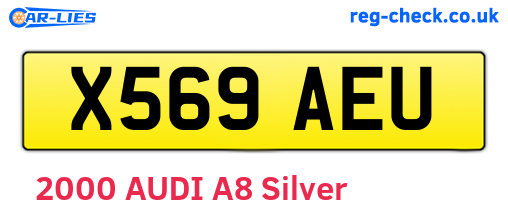 X569AEU are the vehicle registration plates.