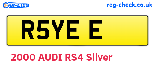 R5YEE are the vehicle registration plates.