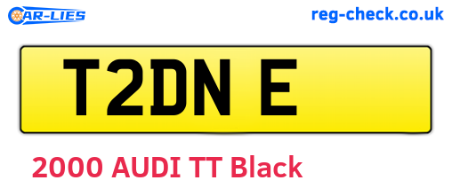 T2DNE are the vehicle registration plates.