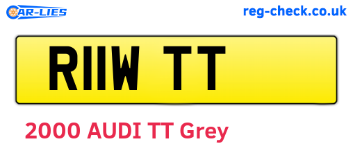 R11WTT are the vehicle registration plates.