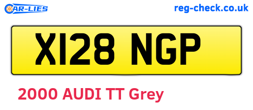 X128NGP are the vehicle registration plates.