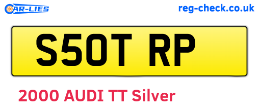 S50TRP are the vehicle registration plates.