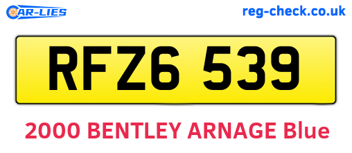 RFZ6539 are the vehicle registration plates.