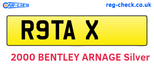 R9TAX are the vehicle registration plates.