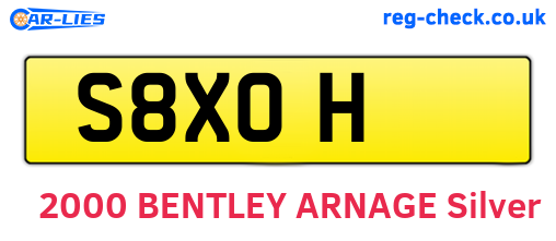 S8XOH are the vehicle registration plates.