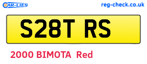 S28TRS are the vehicle registration plates.