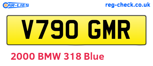 V790GMR are the vehicle registration plates.