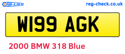 W199AGK are the vehicle registration plates.