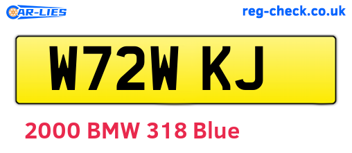 W72WKJ are the vehicle registration plates.