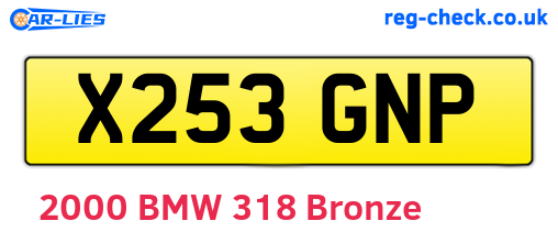 X253GNP are the vehicle registration plates.
