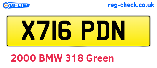 X716PDN are the vehicle registration plates.