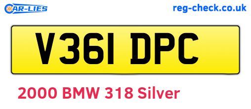 V361DPC are the vehicle registration plates.