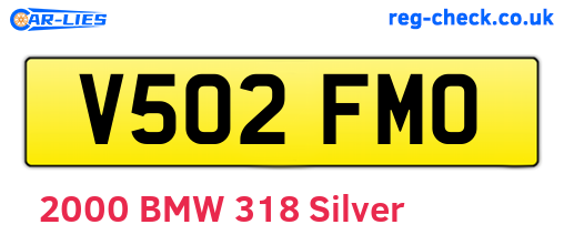 V502FMO are the vehicle registration plates.