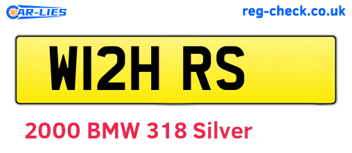 W12HRS are the vehicle registration plates.