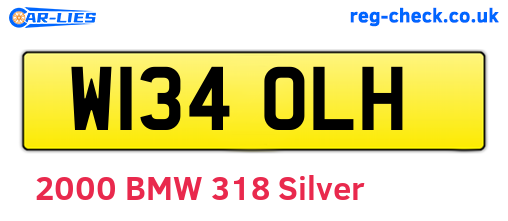 W134OLH are the vehicle registration plates.
