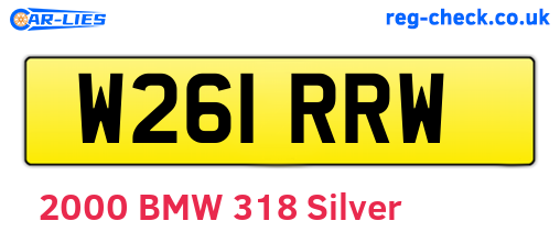 W261RRW are the vehicle registration plates.