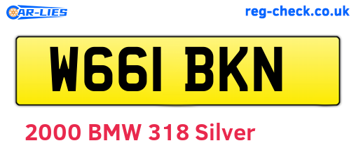 W661BKN are the vehicle registration plates.