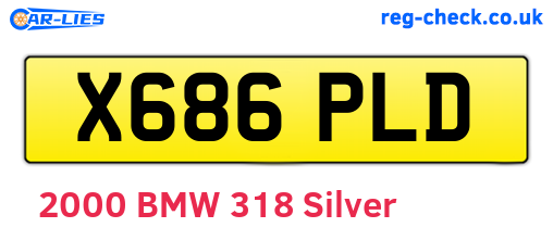 X686PLD are the vehicle registration plates.
