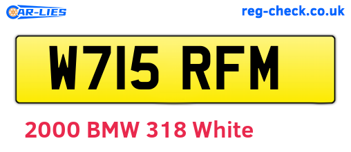 W715RFM are the vehicle registration plates.