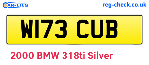 W173CUB are the vehicle registration plates.
