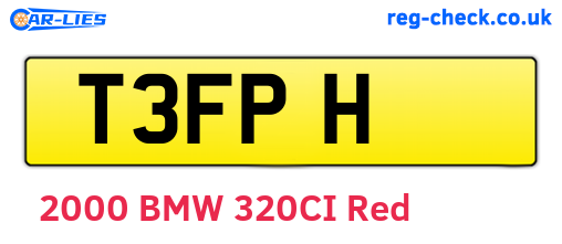 T3FPH are the vehicle registration plates.